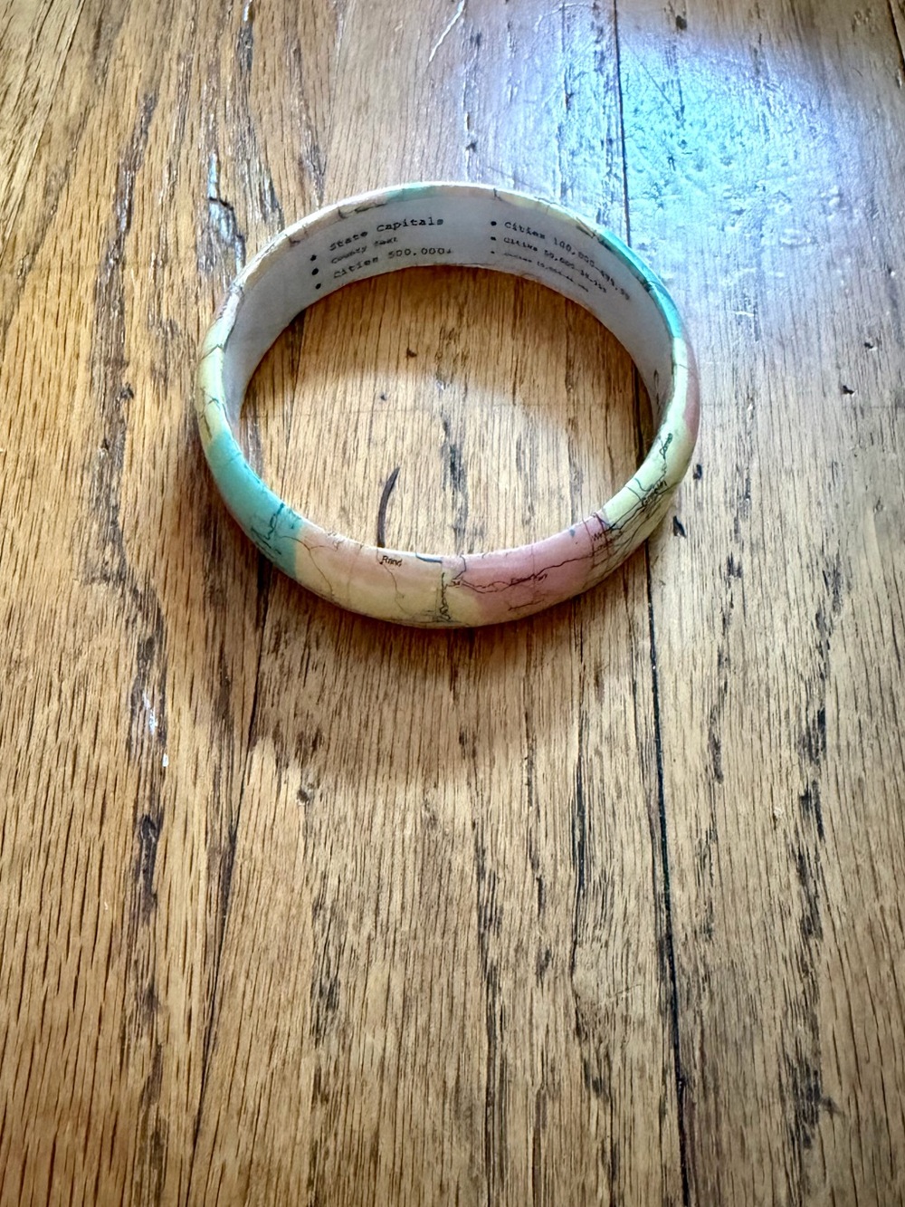Colorado Map Bangle Bracelet
